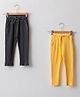 LC Waikiki Pack Of 2 Ribbed Track Pants - Black Yellow