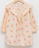 LC Waikiki Full Sleeves Floral Printed Dress - Peach