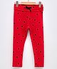 LC Waikiki All Over Minnie Mouse Printed Ribbed Leggings - Red