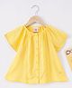 Ed-a-Mamma Cotton Sustainable Half Sleeves Front Open Lace Top - Yellow