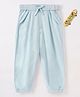 Ed-a-Mamma Sustainable Cotton Woven Full Length Tie Up Pants - Blue