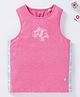 Ed-a-Mamma Cotton Sustainable Sleeveless Tank Tee Skates Print - Pink
