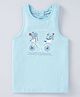 Ed-a-Mamma Sustainable Cotton Sleeveless Floral Printed Tank Top - Blue