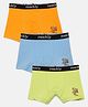 Mackly Pack Of 3 Car Printed Briefs - Orange Blue Green