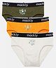 Mackly Pack Of 3 Space Fun Printed Briefs - Green White Orange