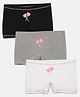 Mackly Pack Of 3 Heart Printed Boxer Briefs - Black/ Grey/ White