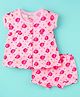 Bodycare Cotton Half Sleeves Frock With Bloomer Bird Print- Pink