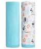 Babyhug Animal Print 100% Cotton Wrapper Pack of 2 - Blue| Soft Breathable Fabric| Gentle of Baby's Skin| Comfortable Warm and Soothing| Machine washable| Lightweight & Travel Friendly| New Born Gifting Option