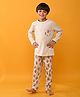 Anthrilo Movie Theme Full Sleeves Popcorn Printed Coordinating Pyjama Set - Grey