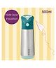 b.box Insulated Straw Sipper Drink Water Bottle 500ml - Emerald Forest Green