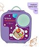 b.box Leakproof Bento Mini Lunchbox for School Kids, 1L capacity - Purple Green