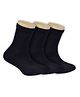 Footprints Pack Of 3 Anti-Odour & Organic Cotton Bamboo School Sports Socks - Black