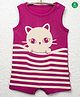 Nino Bambino 100% Cotton Sleeveless Kitten Printed Romper - Pink