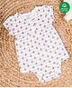 Nino Bambino 100% Cotton Short Sleeves Sea Ship Printed Dress Style Onesie - White