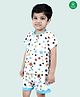 Nino Bambino 100% Cotton Top & Short Set For Baby - Blue & White