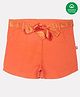 Nino Bambino 100% Cotton Solid Shorts - Orange