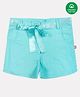 Nino Bambino 100% Cotton Solid Shorts - Blue