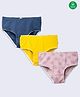 Nino Bambino 100% Cotton Pack Of 3 Solid Floral Printed Bloomers - Yellow Pink