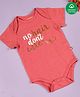 Nino Bambino 100% Cotton Half Sleeves No Hair Don't Care Printed Onesie - Pink
