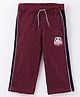 Fido Single Jersey  Three Fourth Length Track Pant Text Print - Burgundy