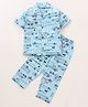 Fido Single Jersey Half Sleeves Night Suit Truck Printed - Blue