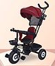 R for Rabbit Tiny Toes T40 Ace Tricycles for Kids with Premium EVA Wheels, 360° Rotatable Seat, Storage Basket & Canopy | Baby Trike Cycle for 1.5 to 5 Years, Upto 25 Kg Boy & Girl (Maroon Black)