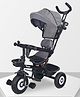 R for Rabbit Tiny Toes T40 Ace Tricycles for Kids with Premium EVA Wheels, 360° Rotatable Seat, Storage Basket & Canopy | Baby Trike Cycle for 1.5 to 5 Years, Upto 25 Kg Boy & Girl (Grey Black)