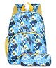 The Clownfish Cosmic Critters Series Printed Polyester 15 Litres School Bag with Free Pencil Stationery Pouch Light Blue - Height 15.3 Inch