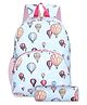 The Clownfish Cosmic Critters Series Printed Polyester 15 Litres School Bag with Free Pencil Stationery Pouch Sky Blue - Height 15.3 Inch