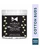 Moraze Premium Paper Stick Cotton Ear Buds 100% Pure & Soft Cotton 200 Swabs for Ear Nose Cleansing and Makeup Removal - 100 Stems