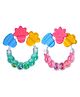 BPA Free Silicone Teether with Rattle Handle - Pack of 2