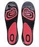 Dr Foot Dual Gel Insoles Anti-Microbial For Walking Running Hiking & Regular Use - Red & Black