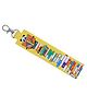 Rightgifting Satin Fabric Key Chain With Metal Lock  - Yellow