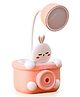 Elecart Rechargeable Study Desk Lamp with Pen Holder & Sharpener  Pink
