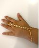 Tiny Closet Silver Beaded Finger & Wrist Chain - Golden