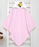 babywish Hooded Towel Ant Heart Print -  Pink