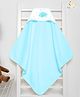 babywish Hooded Towel Sky Cloud Print - Light Blue