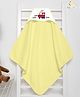 Babywish Hooded Towel Choo Choo Print - Lemon