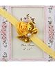 Bhoomi Collection Pearl & Sequinned Butterfly Bow Rose Appliqued Headband - Yellow