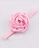 Bhoomi Collection Rolled Rose Flower Applique Headband - Light Pink