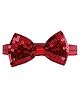 Bhoomi Collection Sequinned Bow Headband - Maroon