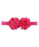 Bhoomi Collection Flower Applique Embellished Headband - Dark Pink