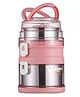 Yamama Insulated 3 Layer Stainless Steel Lunch Box 2100 ml - Pink