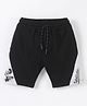 Earth Conscious Sports Theme Text Placement Printed Side Pocket Shorts - Black & Grey