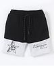 Earth Conscious Dream Team Text Placement Printed Side Pocket Shorts - Grey & Black