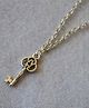 Pretty Ponytails Key To The Heart Angel Pendant Chain - Silver