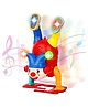 Fiddlerz Musical Clown Upside Down Handstand Joker Toys Dancing Toy Walking Clown Toy - Color May Vary