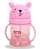 Chinmay Bear Opaque Soft Spout Feeding Sipper with Twin Handle Pink - 300 ml