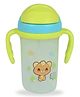 Chinmay Soft Straw Feeding Sipper with Twin Handle Anti Spill Sipper Cup Yellow - 350 ml
