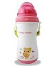 Chinmay Kids Opaque Soft Straw Sipper White Anti-Spill Sippy Cup with Adjustable Strap for Baby & Kids Water Bottle Juice Sipper BPA Free 350 ml  Pink